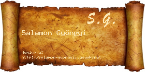 Salamon Gyöngyi névjegykártya