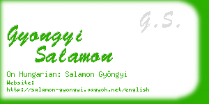 gyongyi salamon business card