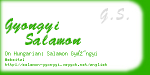 gyongyi salamon business card